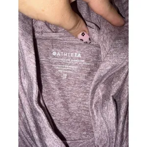 Athleta Uptempo II Hoodie Sweatshirt Mauve Heather Activewear Xs thumbnail 6