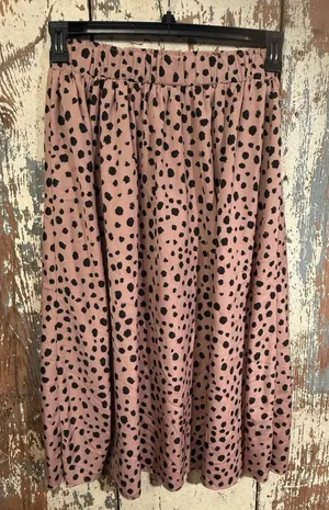 Shein Womens Elastic Waist leopard print midi skirt size Small thumbnail 1