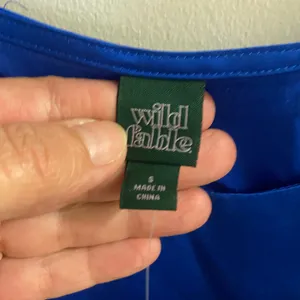 Wild Fable Womens Royal Blue Satin Tank Top S Small 36” Spaghetti Straps NWT thumbnail 2