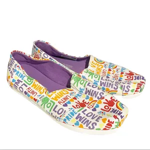 Toms Size 5.5 Pride Alpargata Unity‎ White Multi Womens Slip On Shoes thumbnail 5