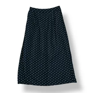 Nasty Gal Black White‎ Polka Dot Midi Skirt Size M nwot Vintage Style Flowy thumbnail 5