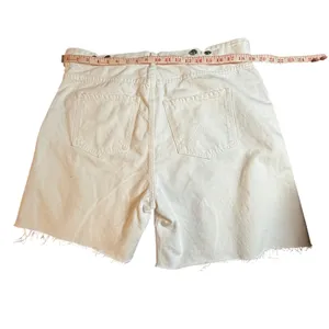 Revice Denim Mason Jort Optical White High Waisted Raw‎ Hem Shorts Size 32 (16) thumbnail 8