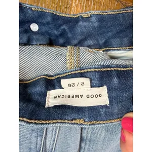 Good American Good True Straight Jeans Super High Rise Blue Indigo1243 Size 2/26 thumbnail 7