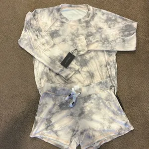 Strut This Women’s Sweatshirt and Shorts Tie Dye Matching Set - One Size thumbnail 1