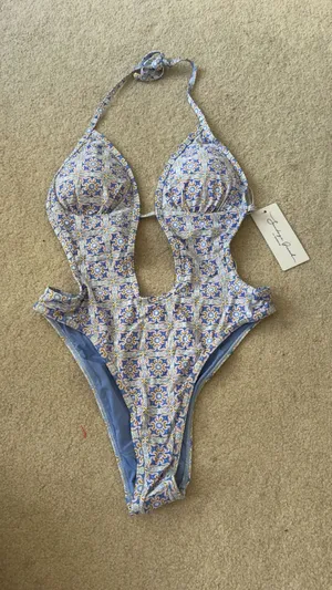 Sunday Brunch One Piece Bathing Suit Blue Size L thumbnail 3