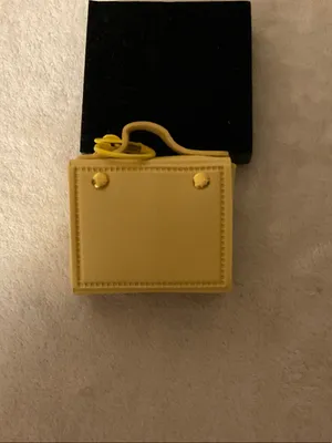 Yellow Mini Card Holder Key Ring - Women Accessories thumbnail 2