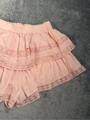 Altar’d state Pink Ruffle Lace Shorts small thumbnail 7