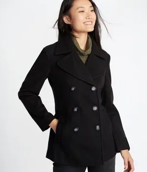 Old Navy Brushed Flannel Peacoat thumbnail 1