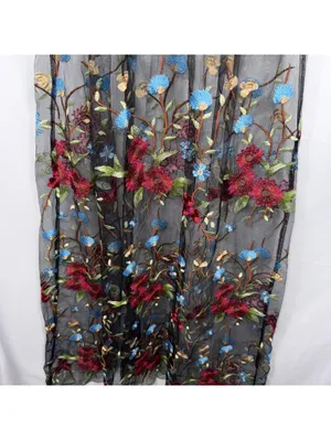 LuLaRoe Deanne II Floral Embroidered Maxi Dress M NWT thumbnail 4
