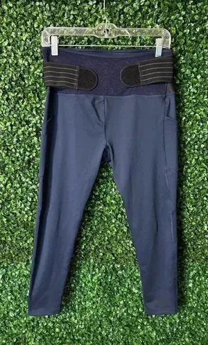 Tommie Copper Navy Blue 24" Lower Back Support Compression Leggings Sz Large thumbnail 1