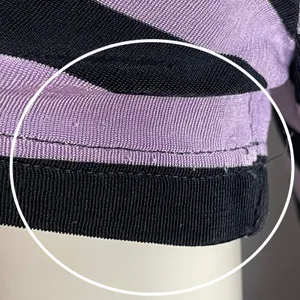 Vintage Slinky Dress 90s Stripes Empire Waist Short Sleeves Stretchy Maxi Retro thumbnail 9