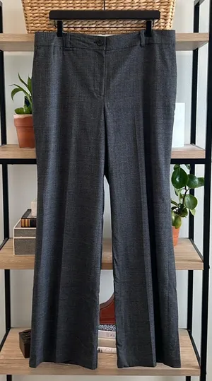 Ann Taylor High-Rise Plaid Stretch Virgin Wool Career Dress Pant Trouser, 14 thumbnail 1