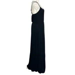 Hollister Black Sleeveless Spaghetti Straps Maxi Dress NWT thumbnail 2