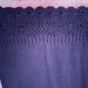 Anthropologie‎ Crochet Skirt Mini Black Size M Nwt thumbnail 6