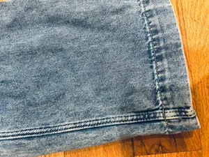 H&M Retro 80s Vibe Acid Wash Long Sleeve EDGE Denim Boiler Jumpsuit/Coveralls 4 thumbnail 9