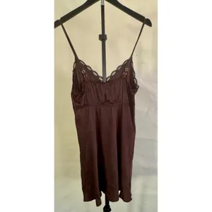 Wild Fable Dark Brown Lace Trim Cami Dress Adjustable Straps Size M NEW thumbnail 2