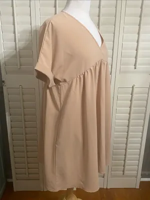V-Neck Mini Babydoll Dress Size S thumbnail 4