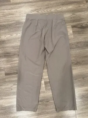 Eileen Fisher Washable Stretch Crepe Slim Pant in Chalk Size Large thumbnail 6