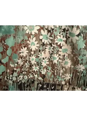 Vintage Floral Dress Size Extra Large XL Cottage Coquette Girl USA Blue Brown thumbnail 7