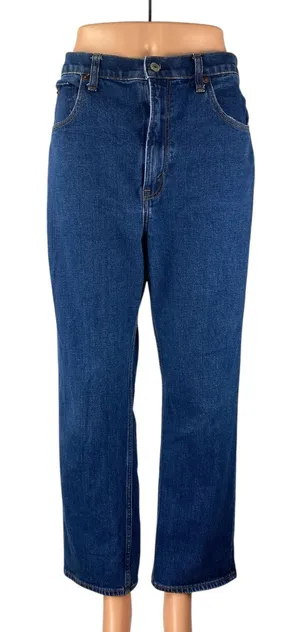 Abercrombie & Fitch Ankle Straight Blue Ultra High Rise Straight Denim Jeans 31 thumbnail 1