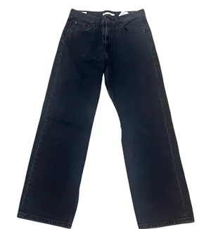 Levi's Women's Loose Straight Jeans Black Denim W27 L30 Standard 5-Pocket Design thumbnail 1
