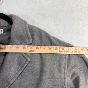 Free People S Oversized‎ Double Breasted Knit Blazer Jacket Gray Minimal Winter thumbnail 13