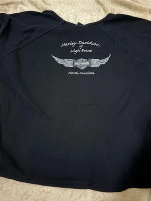 Harley-Davidson Black Long Sleeve Shirt with White Winged Logo thumbnail 2