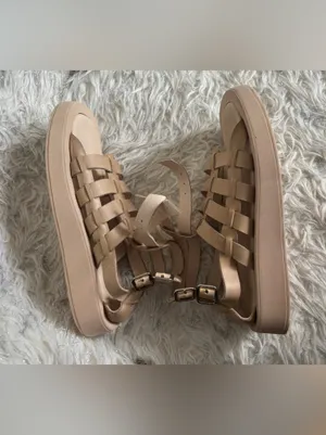 Pilcro Women’s Tan Woven Gladiator Sport Leather Sandals Size 38 thumbnail 11