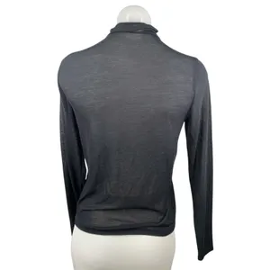 Abercrombie & Fitch Women's Black Turtleneck Long Sleeve Slim Fit Sweater Top S thumbnail 2