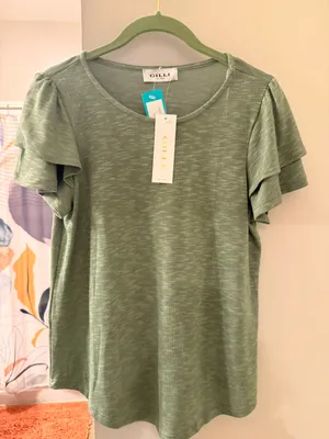 Short Sleeve Ruffle Tee thumbnail 5