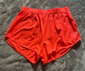 Gymshark Women's Athletic Shorts - Vibrant Coral orange thumbnail 1