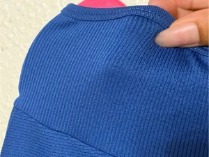 SET Active Royal Blue Short Sleeve V-Neck Crop Top sculpflex fabric size Medium thumbnail 5