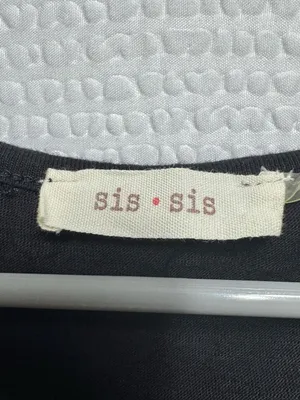 Sis sis Black Beaded Trim Tank Top large thumbnail 2