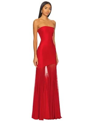 Deme by Gabriella Dahlia Gown in Maroon Small New Womens Maxi Long dress thumbnail 3