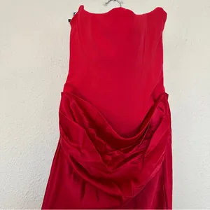 HOUSE OF‎ CB 'Persephone' Scarlet Strapless Corset Maxi Dress NWOT size S thumbnail 8