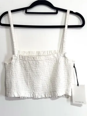 Aritzia Sunday Best Smocked Tank Top Medium thumbnail 2