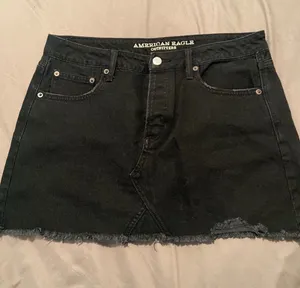 American Eagle Black Denim Mini Skirt thumbnail 1
