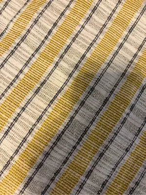 Striped Yellow & White Sleeveless Mini Shift Dress thumbnail 4