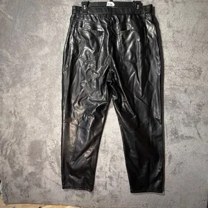 Abercrombie & Fitch The Ankle Straight Ultra High Rise Vegan Leather Pants 12/31 thumbnail 8