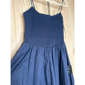 NWT Lulus Tandria Navy Smocked Sleeveless Midi Dress Holiday Gala Wedding Size M thumbnail 4