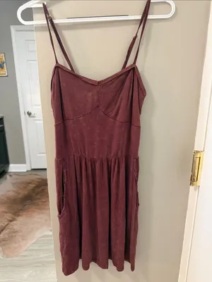 $78 NWOT POL Acid Wash Boho Western Mini Dress S thumbnail 2