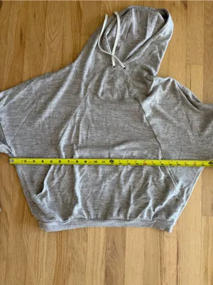 PrAna Unwind Lounge Top Oatmeal Heather large athleisure boxy cropped hoodie thumbnail 8