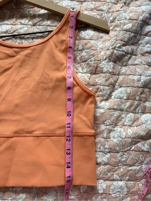 Lululemon Ribbed Power Pivot Cropped Tank Golden Apricot thumbnail 6