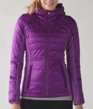 Lululemon Down For a Run Jacket in Tender Violet color size 4 thumbnail 1