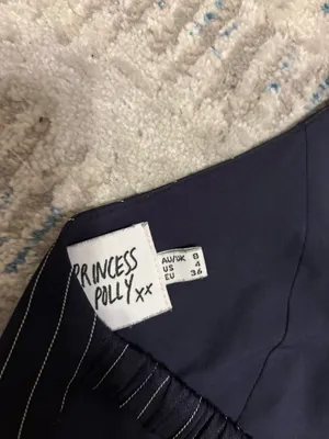 Princess Polly Oriana Top Navy Pinstripe thumbnail 3
