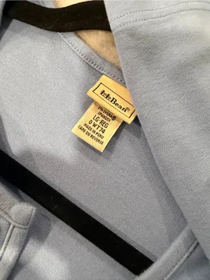 L.L.Bean Size L Blue Open Front Cardigan Supima Cotton Pima Knit Long Sleeve Top thumbnail 9