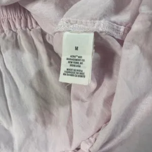 Aerie Light Pink Cotton Eyelet Ruffle Mini Skirt Elastic Waist Medium M Boho thumbnail 4
