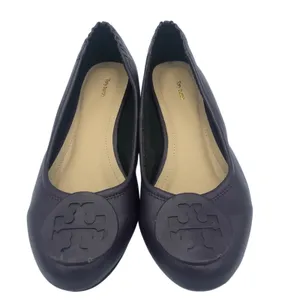 Tory Burch Minnie Purple Leather Ballet Flats Womens 5 Comfort Slip On thumbnail 2