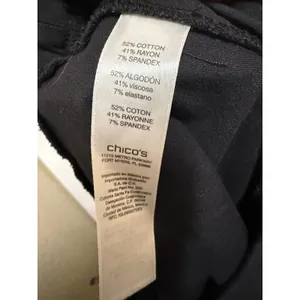 Chico's Fabulously Slimming Black Pull On Pants Womens‎ 3 Short 16 4 Way Stretch thumbnail 6