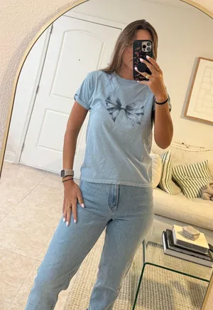 Anthropologie Bow Slim Tee thumbnail 1